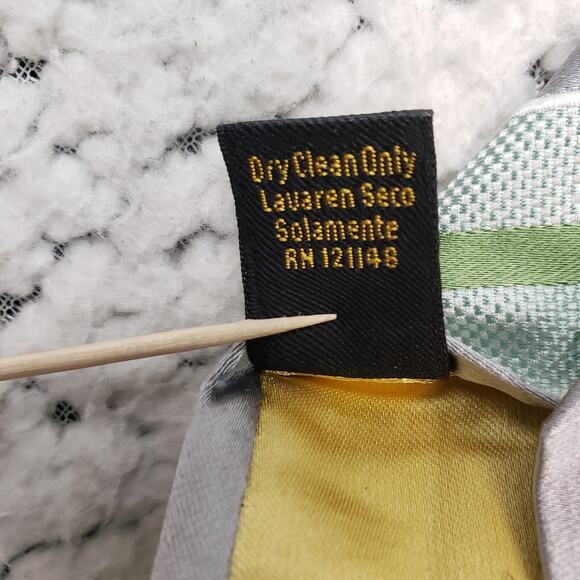 Donald Trump 100% Silk Tie OS Gray Green Stripe Power Office Siren - Picture 4 of 8